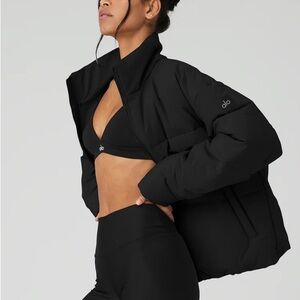 ALO stretch woven street puffer